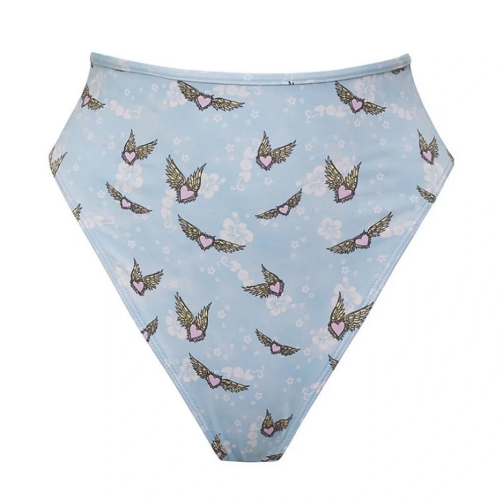 NWOT FRANKIES BIKINIS Estella Bikini Bottom- baby blue - Picture 3 of 7